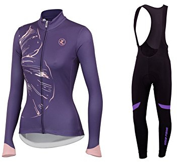 UGLY FROG 2025 Neue Winter Jersey Thermisches Damen Fahrradbekleidung Thermo Trikot Langarm Radfahren Jersey + Fahrradhose Radtrikot Set WIECN03