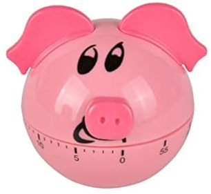 Jayron Mechanical Kitchen Timer Schwein Cartoon Niedlich Form Stundenzähler Countdown Wecker,Geeignet zum Backen und Kochen,Lernen