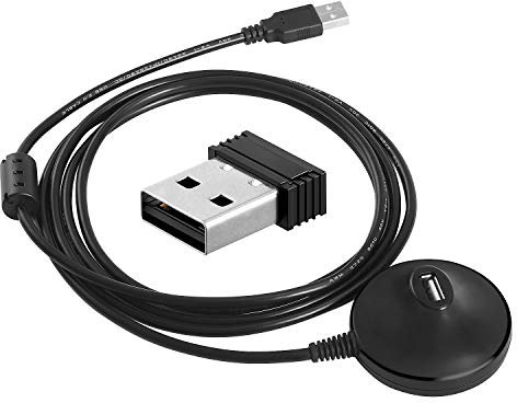 CooSpo ANT+ USB Stick Dongle Ricevitore Adattatore con Cavo di Estensione 6.56Ft per Zwift Bike Trainers BKOOL/TacX/Rouvy/Elite/PerfPRO Studio/Rouvy/Virtual Runner