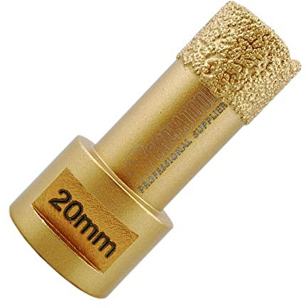SHDIATOOL Diamond Drill Core Bit 20mm Tile Hole Saw M14 Thread | Porcelain Tile Drill Bit 20 mm Vacuum Brazed for Ceramic Granite Marble Stone Dry Drilling