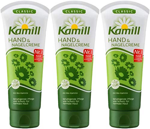 Kamill 3x100 ml Hand & Nail Cream CLASSIC with BIO Camomile and Bisabolol | Germany