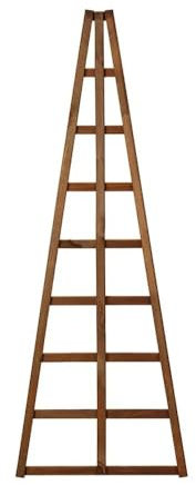 Griglia Piramidale in Legno Hortus 60x150 cm Castagno – per Piante Rampicanti, Esterni.