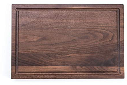 Jiande Extra Large Walnut Wood Cutting Board Hardwood Chopping and Carving Countertop Block with Juice Drip Groove Solid Wood Steak Tray Kitchen (Color : Brown)