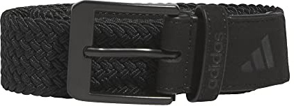 adidas unisex-adult Braided Stretch Belt, Black, Medium-Large