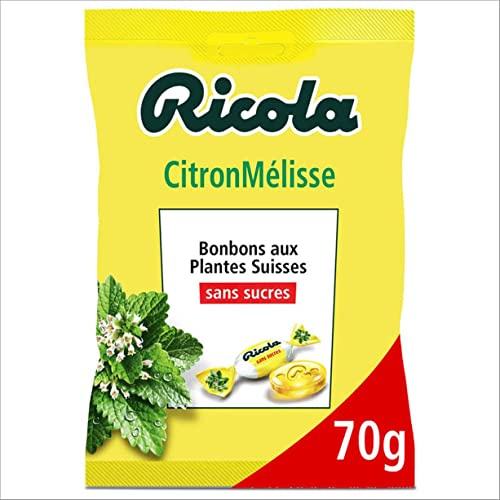Ricola - Bolsa de 70 g sin azúcares, limón melisa