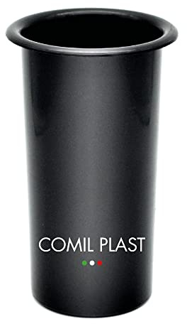 Comil Plast | Portafiori Interno in plastica per Vaso da cimitero Colore Nero | Diametro 7 cm, Altezza 14 cm.