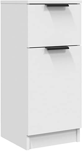 vidaXL Sideboard Kommode Anrichte Schrank Beistellschrank Mehrzweckschrank Standschrank Wohnzimmer Flur Weiß 30x30x70cm Holzwerkstoff