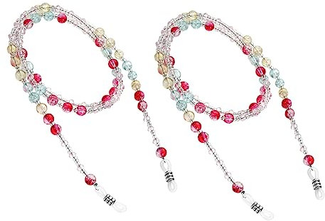 SOESFOUFU 2stücke Brillenketten Aus Perlen Und Brillenhalterkette Schlicht Und Modisch Als Sonnenbrillen Oder Lesebrillen-strap Haltbar Und Praktisch