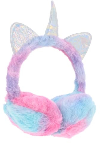 Didiseaon Unicorn Earmuffs Girls Plush Winter Ear Warmer Purple Cute Boys and Girls Outdoor Ear Cover Soft Winter Supply