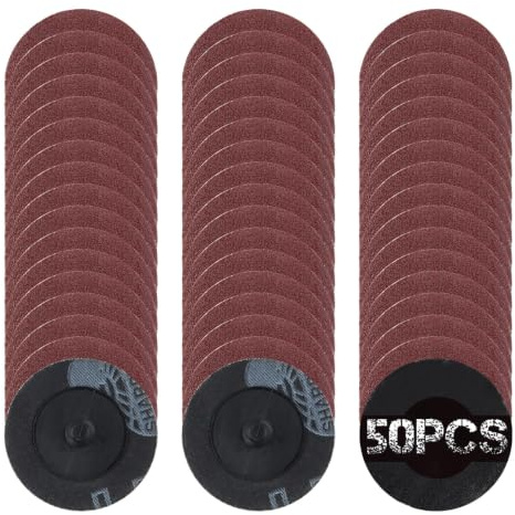 SPEEDWOX 50Pcs 2 120 Grit Quick Change Sanding Discs Aluminum Oxide Coated | Grinding Discs for Die Grinder Accessories, Aluminum Oxide Sandpaper Disc, Sanding Discs, Aluminum Oxide Sanding Discs