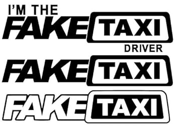 3 Modelle von verschiedenen Fake Taxi Autoaufkleber JDM Tuning OEM Stickerbomb Vinyl gestanzt mit 5 Farben zur Auswahl (Schwarz)