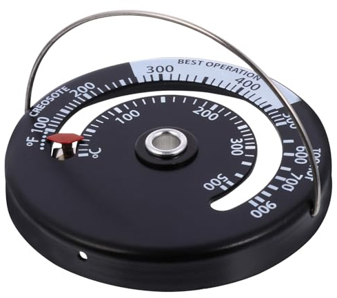 Milisten Magnetisches Kaminrohr Thermometer Aus Aluminiumlegierung Ofenthermometer Bis 500°C Präzise Temperaturanzeige Für Holzofen Und Schornstein Ohne Batterie Schnell Ablesbar