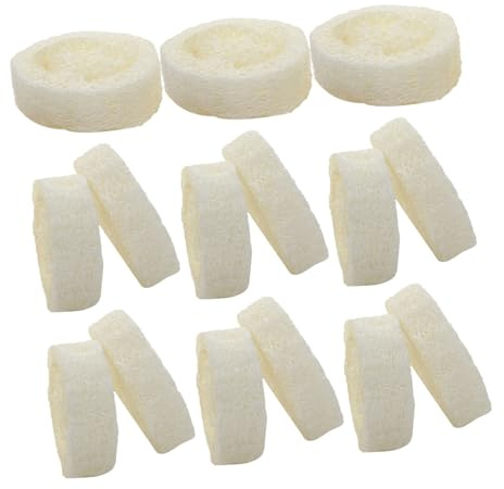 20 Esponja Beige Lufa Piezas de Ducha Corporal | Baño y Ducha, Exfoliación Corporal, Elimina Grasa E Impurezas, Experiencia de Lavado Lujosa