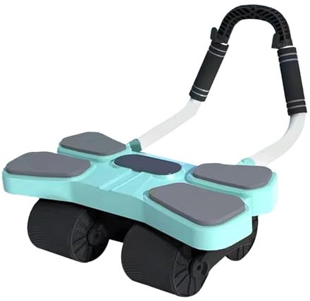 Kixolazr Bauch-Bauchrad, Ellenbogen-Bauch-Bauch-Roller - 4 Rollen Core Strength Roller Wheel | Ellenbogenstütze, Ab-Rad, automatischer Rückprall, um den Bauch zu straffen