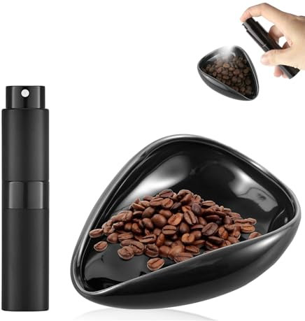 MisFun Set di Tazze Dosatrici Per Chicchi di Caffè e Bottiglia Spray RDT, Set Di Tazze Dosatrici Per Caff, Tazza Dosatrice Professionale Per Chicchi di Caffè Per Amanti Del Caffè