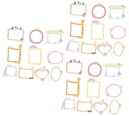 Amosfun 3sets Scrapbooking Kits Craft Stickers Aesthetic Decorative Easy Peel Stick for Photo Frame Notebook Diy 10pcs*3