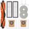 Confezione da 9 pezzi di ricambio compatibili con Xiaomi X20+ X20 Plus 1S S20 plus S20+ X10+ X20 pro Robot Vacuum, 1 spazzola a rullo, 2 spazzole laterali, 2 sacchetti per la polvere, 2 filtri HEPA, 2