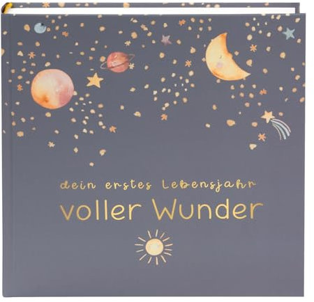 goldbuch voller Wunder Weltraum blau 25x25 60 S.Babyalbum 24497
