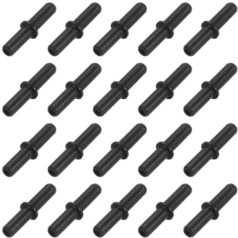 QUARKZMAN 20 Stück Aquarium Luftventilverbinder, Kunststoff Inline Schlauch Rückschlagventile für 4mm ID Luftleitung Aquarium Teich Luftleitung, Schwarz