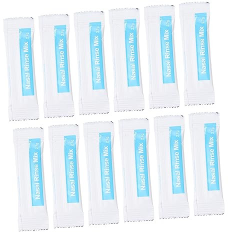 SHERCHPRY 40 Bustine Singole Di Soluzione Fisiologica Per Lavaggio Nasale Per Adulti e Bambini Pulizia Nasale Delicata Senza Irritazioni Per Risciacquo Quotidiano Del Naso
