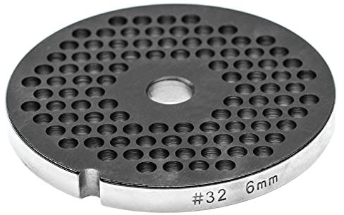 vhbw piastra forata 32 compatibile con Fama tritacarne - diametro fori 6mm, foro centrale 13,4mm, acciaio inox