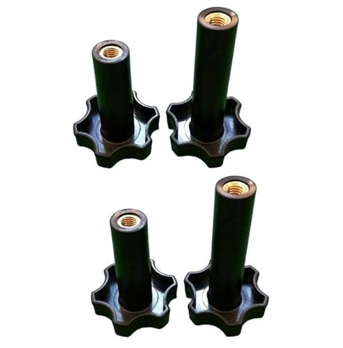 2 écrous courts + 2 longs au total, 4 pièces, écrous à vis en plastique M10, couleur noire, pièce de rechange for accessoires de machine à crème glacée molle, compatible avec VEVOR, compatible avec BQ