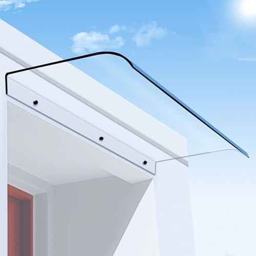 Marquesina Para Puertas Y Ventanas, Tejadillo Arqueada Invisible, Toldo Cubierta De Policarbonato Transparente, Protección Contra La Lluvia Y La Nieve(40x100cm/15.7x39.4in)