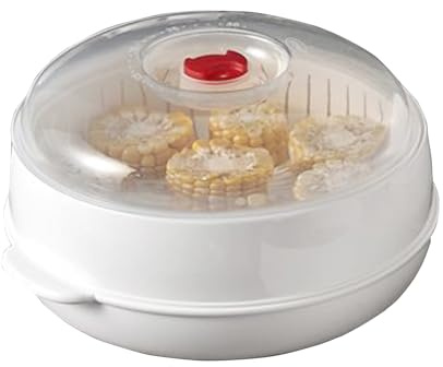 Generico Vaporetta Microonde, Accessorio da Cucina per Cottura al Vapore, Accessorio con Coperchio e Vassoio per Verdure Riso Uova Ravioli Pasta Cucina Domestica