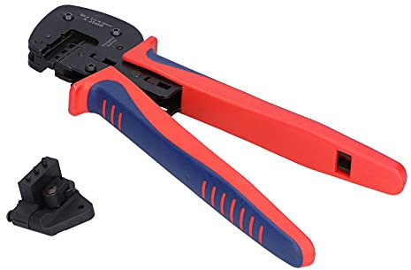 Crimpadora de Terminales Alicates para Electricista 2.5-6mm² de Acero Herramienta Precisa - Ratchet eficiente, mango ergonómico, ideal para punteras eléctricas y reparación en