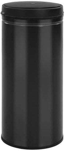 INLIFE Poubelle à capteur Automatique 80 L Acier au Carbone Noir