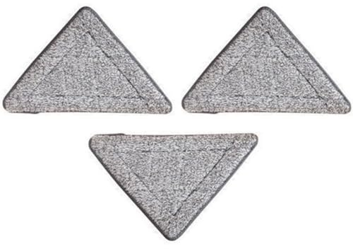 BAZEITFLOW Têtes de Rechange pour Balai à Franges Super Absorbantes en Fibre, Lavables, Lot de 3 Pièces pour Sols Durs et Surfaces en Céramique