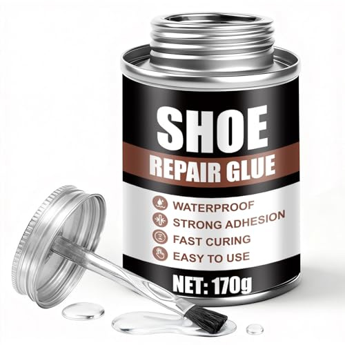 AllisWay 170g Schuh Kleber Stark Sohle, Schuhkleber Sohlenkleber Extra Stark Wasserfest, Kleber Schuhsohle, Äußerst Flexibel, Verschleißfest, Reparatur Lederschuhen, High Heel, Turnschuhen