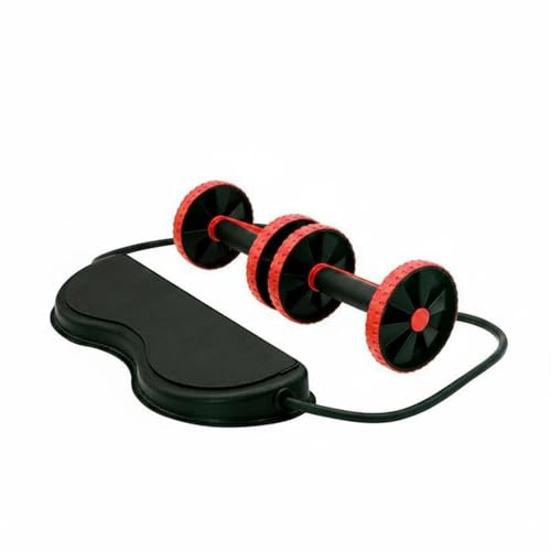 LOVIVER Roue Abdominale Appareil Abdominaux Rouleau de Gainage Équipement de Renforcement Double Roue Adhérence Silencieuse avec Tapis de Genoux Eva Adaptée à