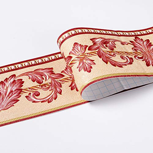 Papier peint imperméable avec motif 3D amovible pour cuisine, salle de bain et salle de bain, autocollant pour bordure murale, 10,6 x 500 cm