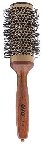 Evo hank ceramic radial brush 43mm I Keramik Stylingbürste für schnelles und einfaches föhnen I Haarbürste Frauen, Damen und Herren I aus zertifiziertem Holz hergestellt