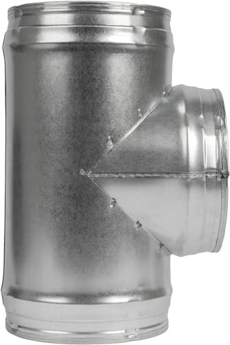 Repa Market 150 mm Metall 3-Wege/T-Form Kanal Verteiler Verbinder - Rohr Schlauch Adapter mit Zweigstelle - Rohrverbinder für Abluftschlauch, Lüftungsrohr Klimaanlage, Trockner Kanalverbinder