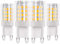 Vicloon Bombillas LED G9 de 5W, Equivalente Bombilla Halógena de 50W, 500LM 3000K Blanco Cálido G9 Lámpara LED, No Regulable, Angulo de haz de 360°, AC85-265V - Pack de 4 Unidades
