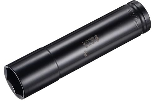 sourcing map 1/2 27mm Wirkung Buchse Hitzebehandelt CR-V Stahl 6 Lang 6-Punkt Metrik Größen