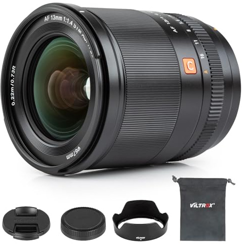 VILTROX 13mm f/1.4 F1.4 XF Monture Ultra Grand Angle APS-C AF Objectif Autofocus pour Appareils Photo Fuji X-Mount X-A5 X-A7 X-S10 X-T200 X-T100 X-T20 X-T30 X-T3 X -T4 X-T2 X-T1 X-E2 X-E2S X-E3 X-E4