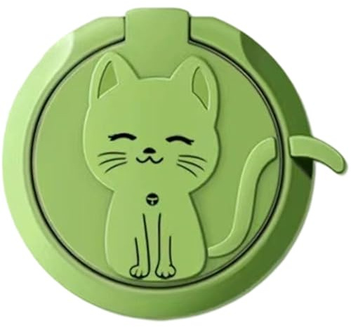Wudaizhi Cute Cat Metal 360 Degree Spin Finger Ring Phone Holder Phone Ring Holder Rings Cute Cell Grip Socket for Phone Magnetic Bracket