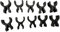Perfeclan 10-teiliger Trompeten-Bleistift-Clip-Halter, kleines Instrumentenzubehör, Instrumenten-Bleistift-Halter, schwarzer Halter zum Musikmachen, Erstellen