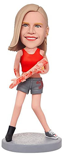 Benutzerdefinierte Bobble-Heads Figur Puppe, Mädchen Halloween Zombie Kostüm Benutzerdefinierte Wackelkopf, Wackelkopf Figuren Handgemachte Personalisierte Skulptur Geschenk