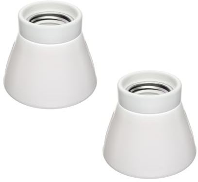 ledscom.de 2 st taklampor/lampfattningar MINZ, porslin, glansvit, 1 st E27 max. 300 W