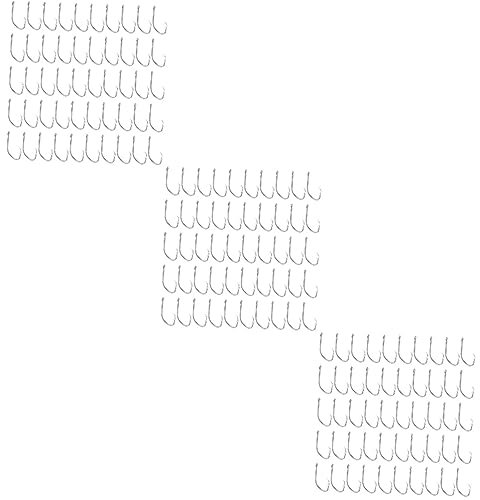 POPETPOP 300pcs Circle Fishing Hooks Carbon Steel Herring Hooks for Saltwater Freshwater Fishing Bait and Weighted Heads