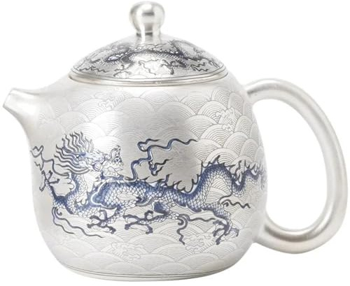 Tetera Juego De Té Leche Oolong Té Tie Guan Yin Teaware Tipo Porcelana China Chapado En Plata Dragón Tetera Tetera Juego Ceremonia Té Juego De Té Con Tetera (Size : Teapot 150ml)
