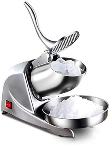 Ice Shaver Ice Crusher Commercial Industrial Quality Ice Shaver，Electric Double Knife Adjustable Thickness Snow Cone Maker 209lb/hr