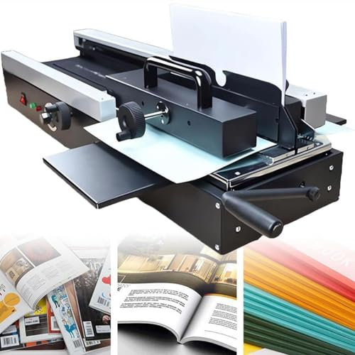 XNYXLPP A4 Manueller Heißkleber-Papierbinder, kabellose Klebebuchbindemaschine, 200 Stück/h Fräsrücken, rauerer Binder