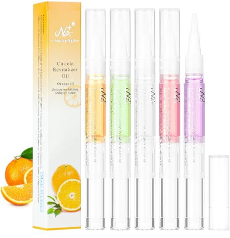 LOPHE Nagelöl Stift, 5 Stück Nagelöl Cuticle Oil Pen, Nagelhautpflege-Öl, Nagelpflegestift für Befeuchtung der Nägel