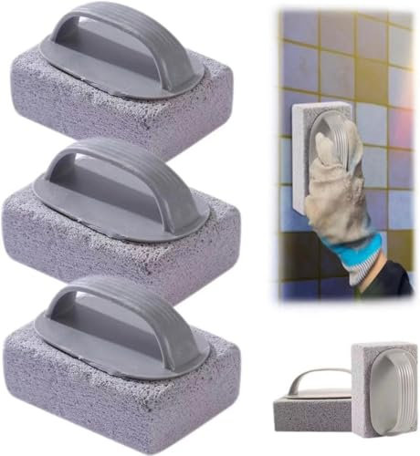3 Stück Bimsstein Für Pool, Pool Bimsstein Für Fliesen Reinige, 2024 Bimsstein Reinigungsstein Mit Griff, Pool Pumice Stone Cleaning Block, Bimsstein Für Keramik, Toilette, Swimming Pool