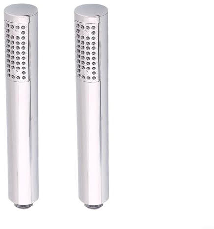ZYNCUE Handbrause mit rundem Stab, wassersparende Dusche, Antikalk-Silikondüsen für Zuhause, Badezimmer (2 Stück)